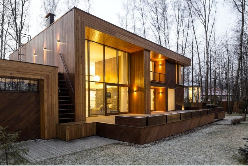 Hozzájáruljon a loft stílus kialakításához a faházak elemeiben, feldolgozott fa nyers formáiból