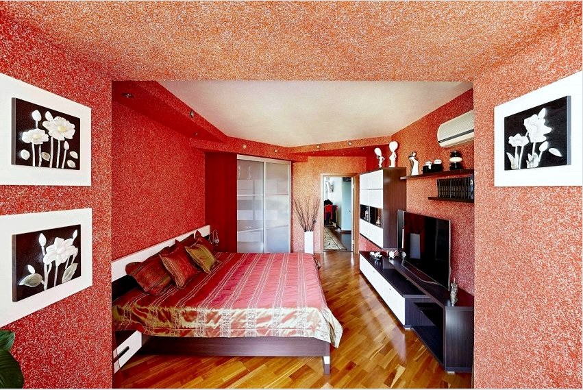 Világos piros folyékony háttérkép a szoba belsejében