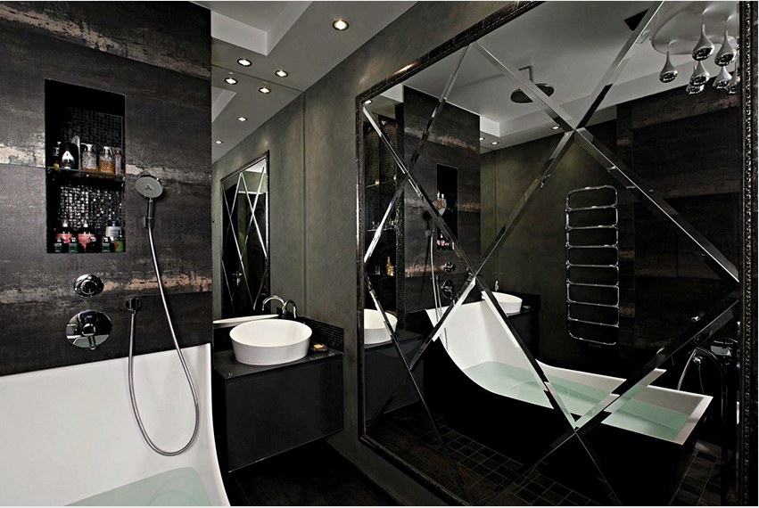 A fürdőszobát leggyakrabban tükrözött csempelapok készítik el