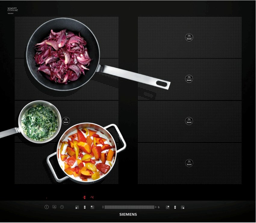 A Siemens modellek felületén infravörös érzékelők vannak, amelyek hozzájárulnak a gyors főzési folyamathoz.