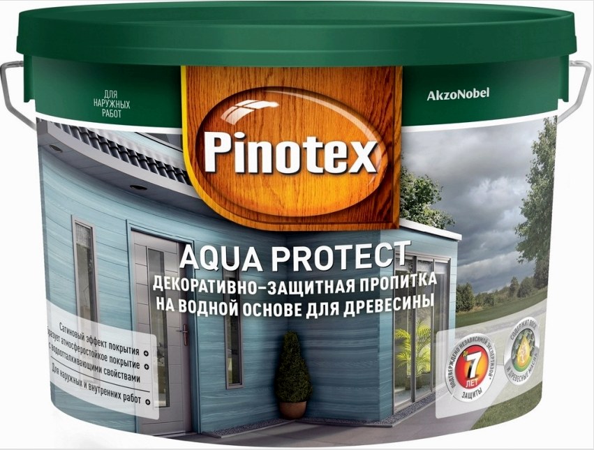 Kiváló minőségű és tartós festési eredmény érhető el, ha a Pinotex AQUA PROTECT fára 2-3 réteg védő impregnálást alkalmazunk.