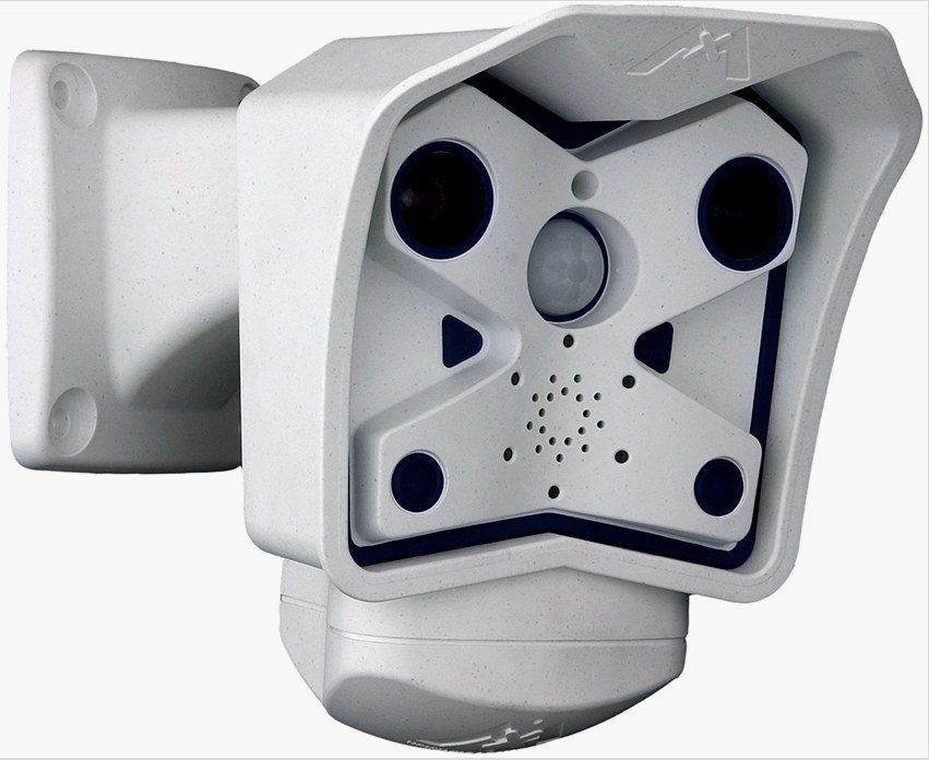 A Mobotix M12 kameráknak két lencséjük van: az egyik az általános megfigyeléshez, a másik a nagyobb képhez