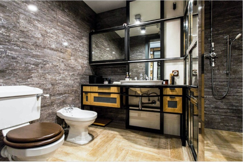 A loft stílus segíti a fürdőszoba belső kialakítását a lehető legegyszerűbben, de ugyanakkor technológiailag is.