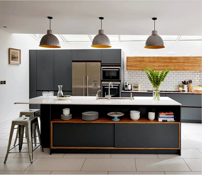 A skandináv stílusú konyha kényelmes és funkcionális.