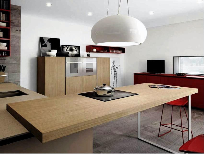 A minimalizmus stílusú konyha semleges alapszíneket kombinál, de a fényes ékezetes színek elfogadhatók