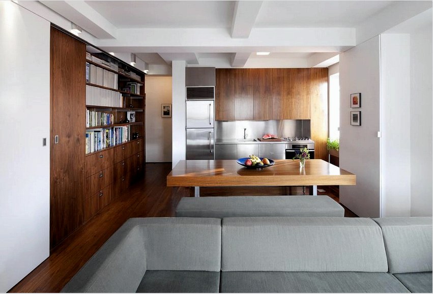 A konyha modern stílusú belsőépítészetének kialakításakor fontos szerepet játszik a falak, a mennyezet és a padló díszítése