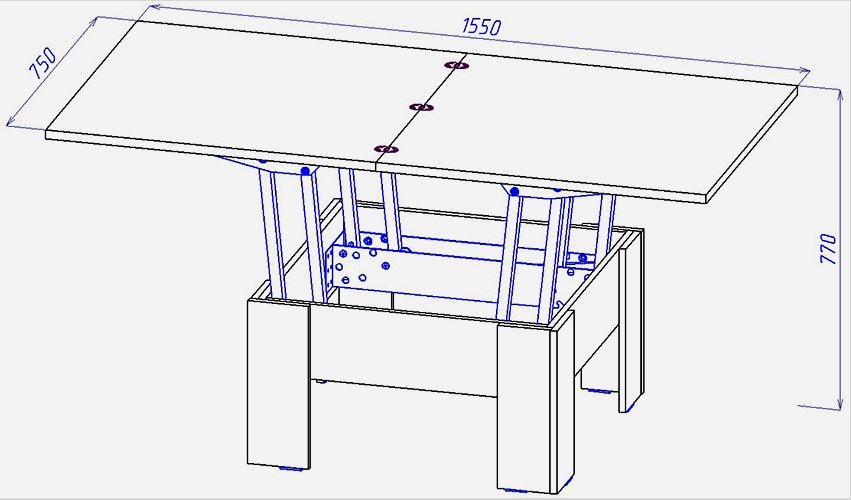 Transzformátor asztali elrendezés pavilonhoz vagy tornáchoz 