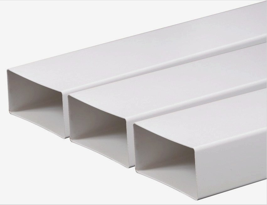Téglalap alakú lapos PVC csövek légcsatornákhoz
