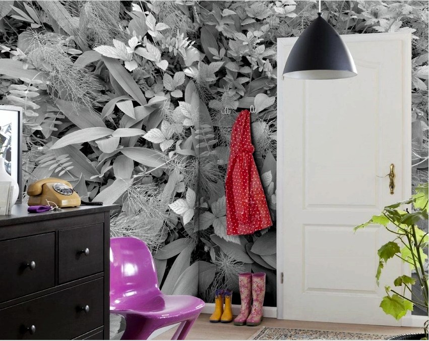 A modern falalapú papír nemcsak a helyiséget eredetileg díszíti, hanem hatékony kompozíciókat is létrehozhat