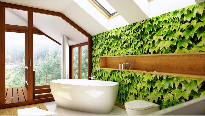 A modern tervezők egyre inkább a fürdőszobai dekorációhoz folynak, nedvességálló 3D fotó háttérkép segítségével 