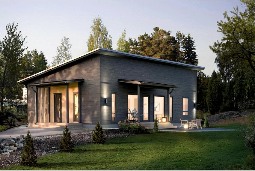 A modern finn házak kialakítása lakonikus és minimalista.