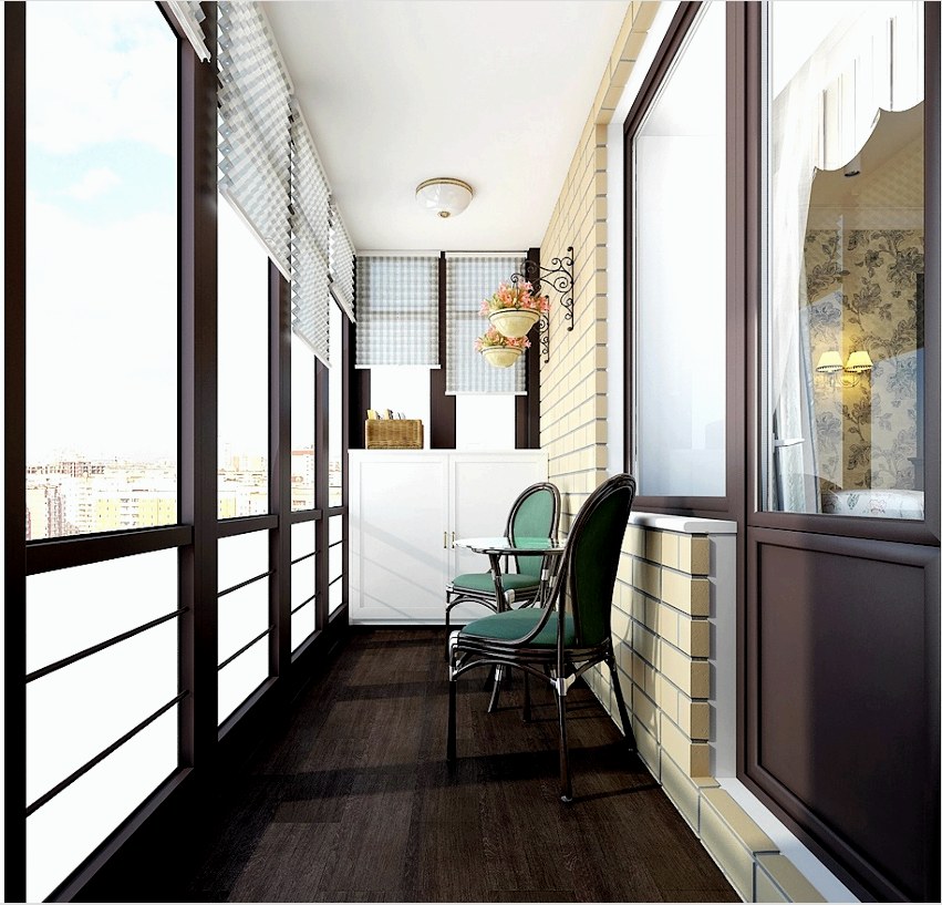 Az erkély padlójához használjon: linóleum, laminált és kerámia burkolólapokat
