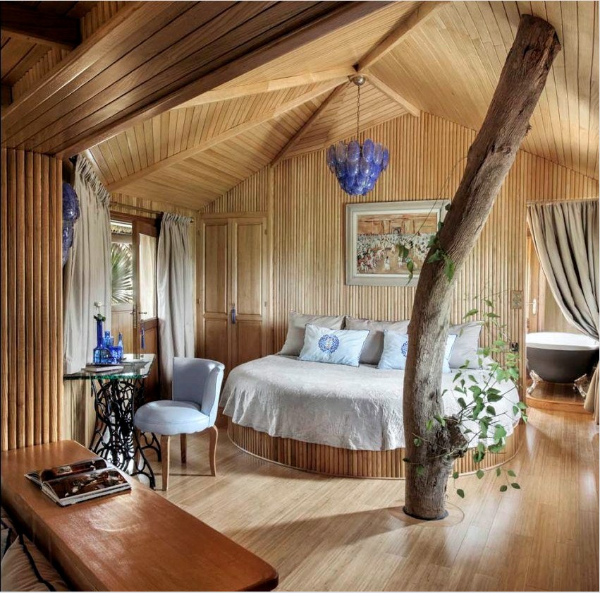 Kreatív megközelítés egy fából készült ház hálószobájának kialakításához