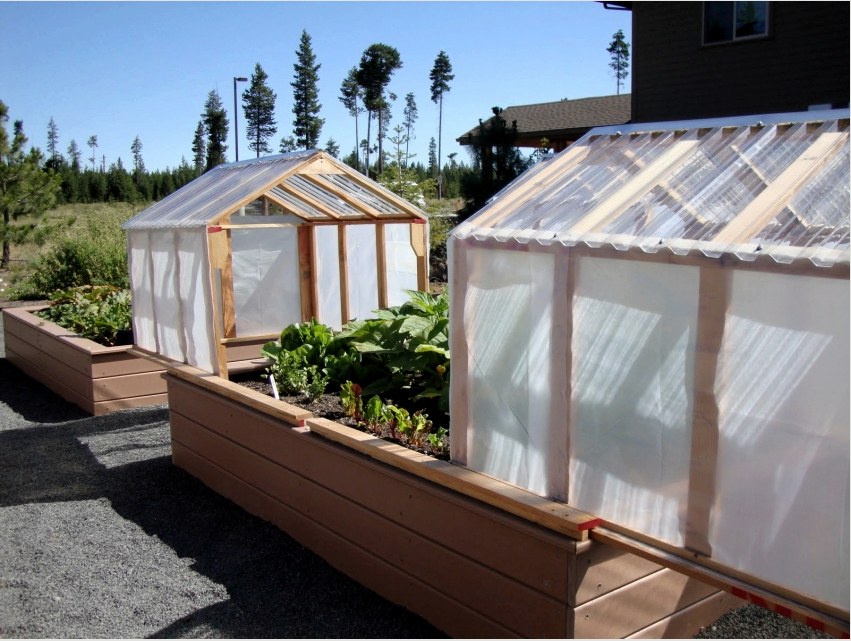 Az üvegházak magas meleg ágyai nagyon hatékonyak hőt szerető zöldségek termesztésében