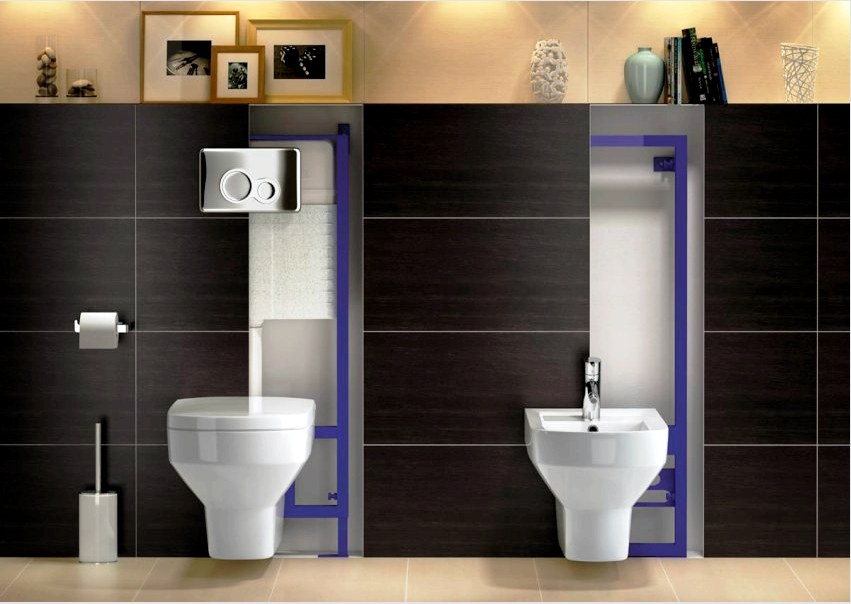 A WC-készülék elülső széle és a fal közötti szabad helynek 50-60 cm-nek kell lennie