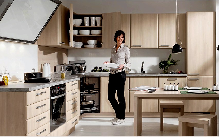 A konyhát hagyományosan ilyen zónákra osztják: alacsony, közepes és magas