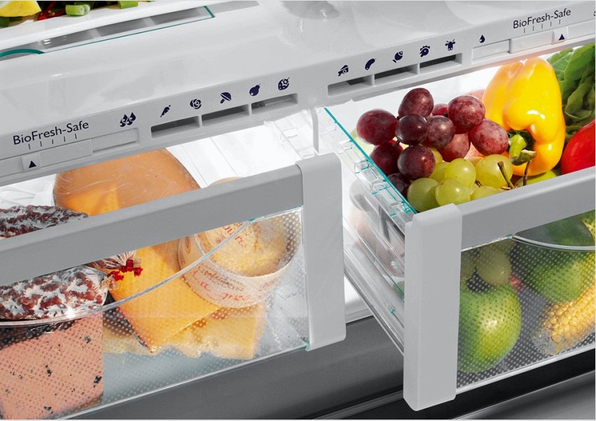 A modern hűtőszekrények modelljei Fresh Zone-vel vannak felszerelve - rekesz gyümölcsök és zöldségek tárolására