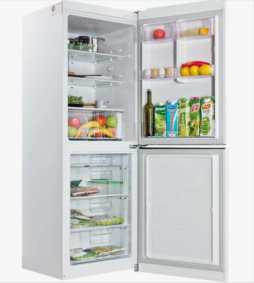 Az LG GA-B379 SVCA hűtőszekrény No Frost leolvasztó rendszerrel van felszerelve