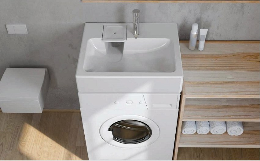 Az integrált mosdó kompaktabb megjelenést mutat