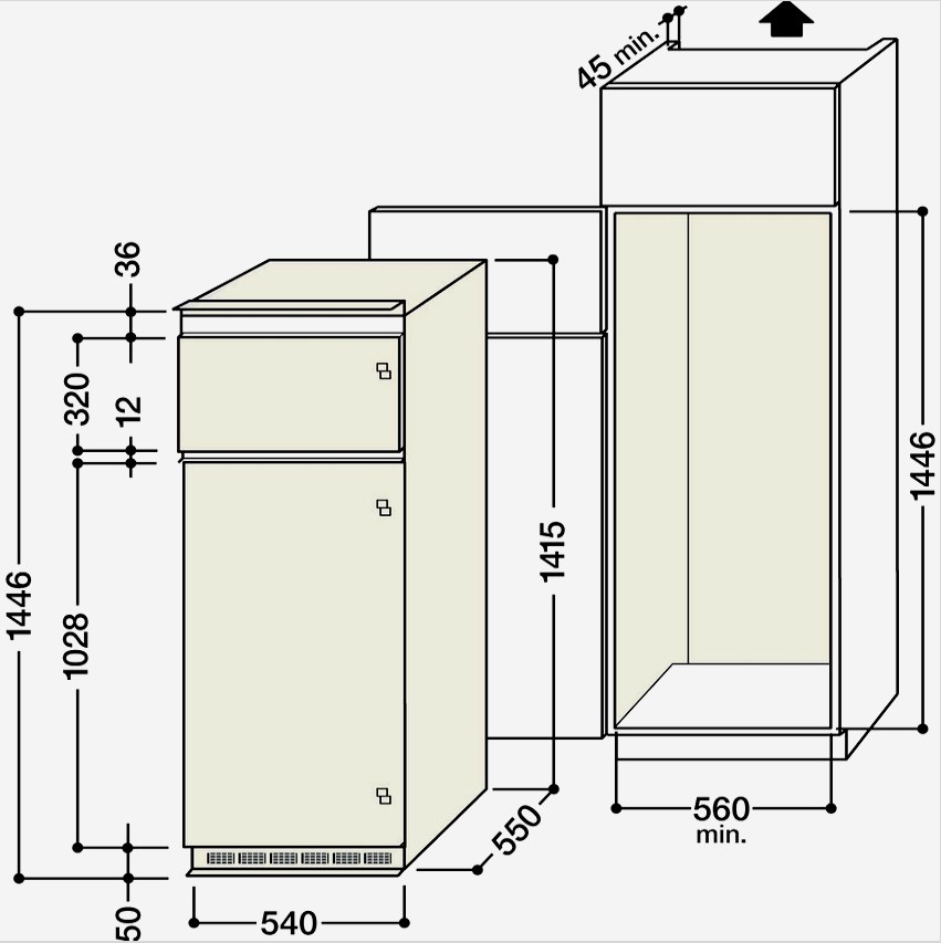 A Hansa beépített hűtőszekrényeinek előnye a standard méretek, amelyek megkönnyítik a konyhai bútorokba történő beszerelését