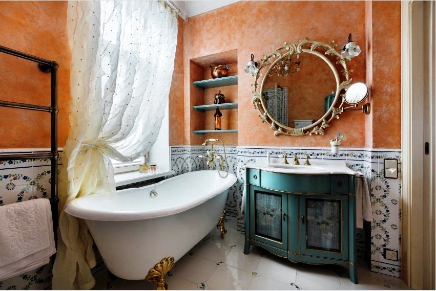 Az eredeti provansai stílusú kommandós fürdőszoba azok számára ajánlott, akiknek szokatlan és kifinomult dekorációjuk van