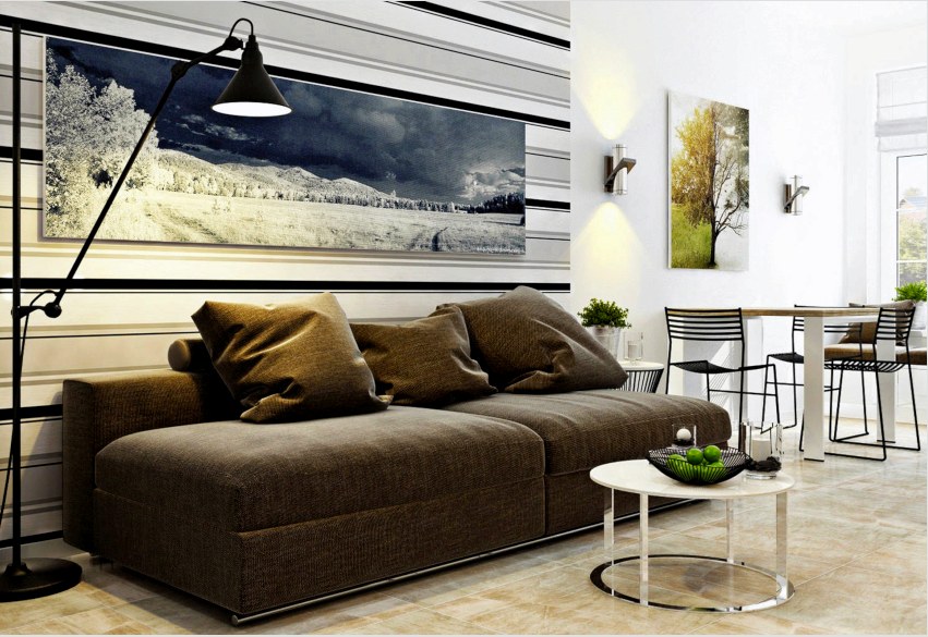 A minimalista nappali nagyon fontos jellemzője a megfelelő megvilágítás.