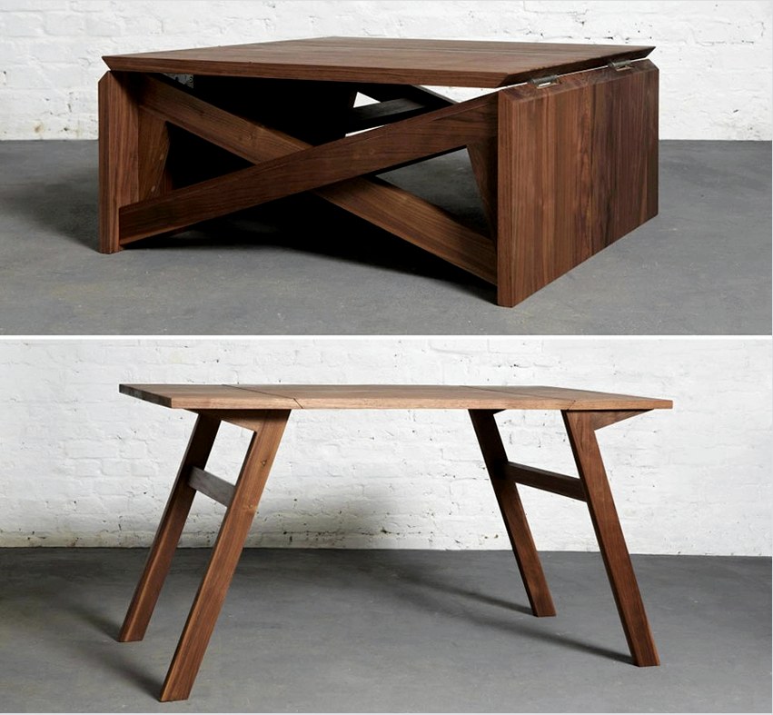 A transzformátor asztalok általában fából, fémből vagy üvegből készülnek