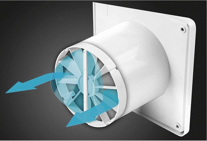 A ventilátor kikényszeríti a fürdõszoba levegõjét