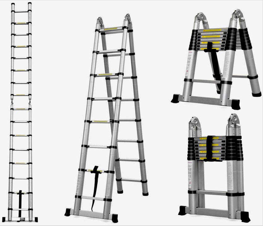 A Werk LC5416B lépcső létrák kényelmes lépcsőkkel vannak felszerelve, hullámos felülettel