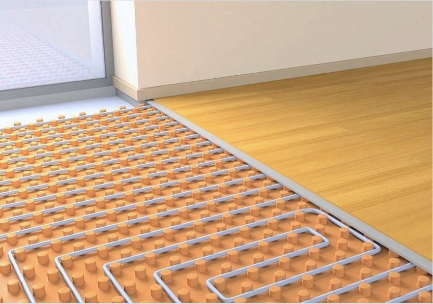 A padlófűtési rendszer 3D megjelenítése