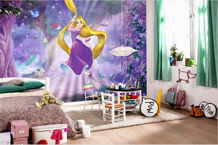 A lány szobája életkortól függetlenül hercegnőkkel, tündérekkel, Barbie babákkal készült falfestményekkel díszíthető