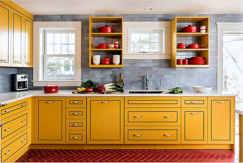 A legoptimálisabb megoldás az, ha egy konyhában legfeljebb három színt használ.