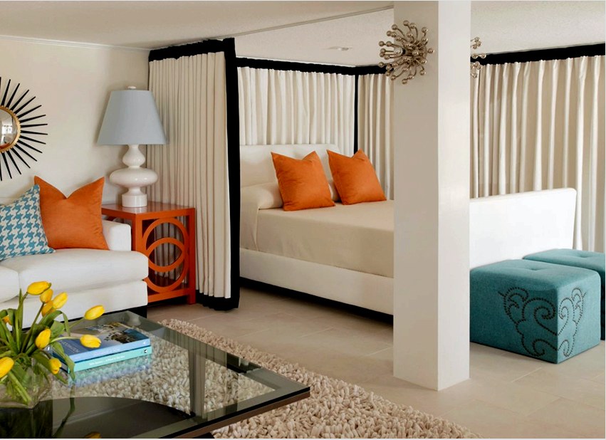 A 16 m²-es szoba lehetővé teszi egy kényelmes és barátságos hálószoba-nappali felszerelését