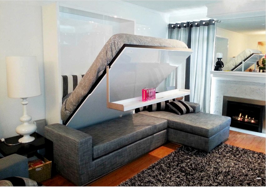 Leggyakrabban a kanapéval dupla átalakítható ágyak vannak a nappaliban és a gyerekszobában