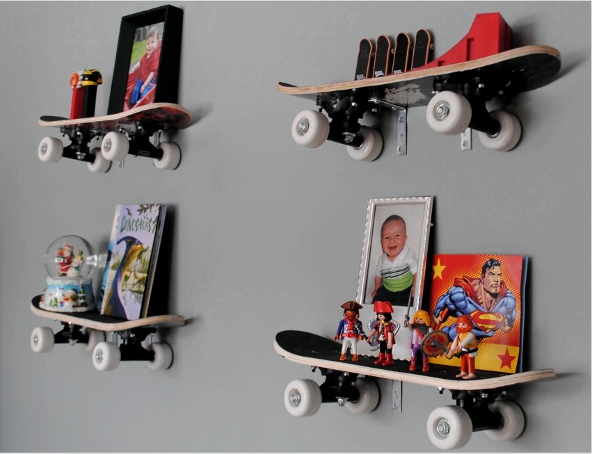 Kreatív ötlet a falak díszítéséhez egy fiú szobájában