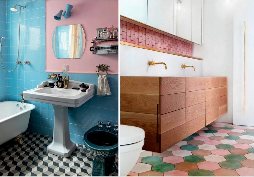 A fürdőszoba belső stílusát a teljes ház vagy lakás kialakításával kell kombinálni