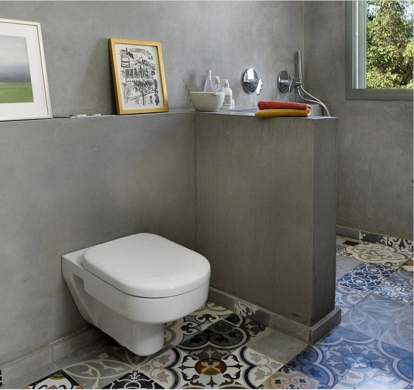 Minimalista stílusú fürdőszoba kialakítás