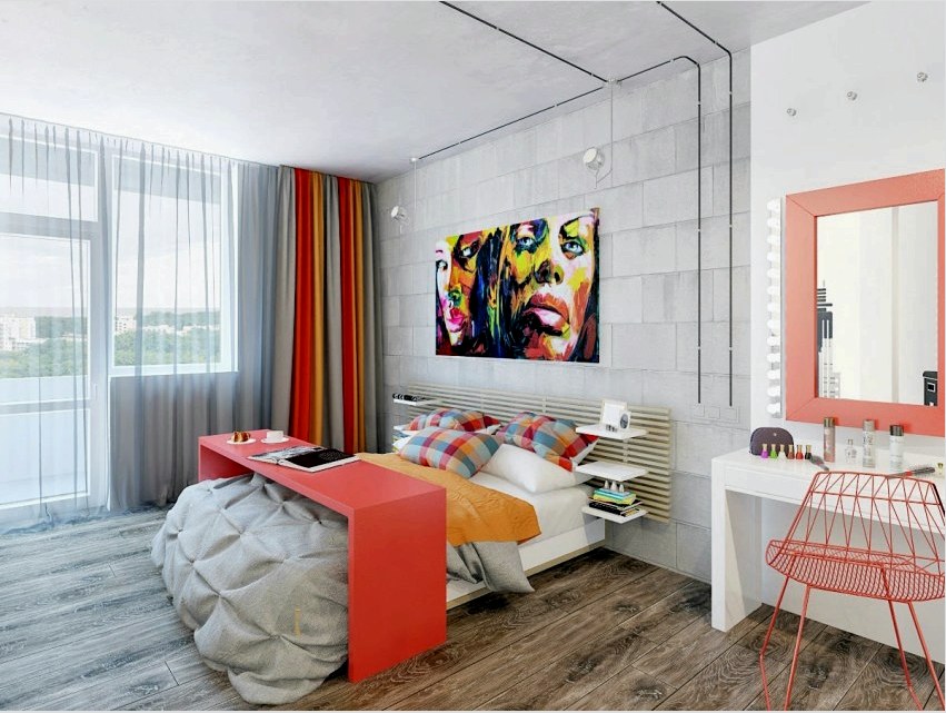 Kicsi, egyszobás apartmanok esetén fontos, hogy könnyű és terjedelmes függönyt válasszon
