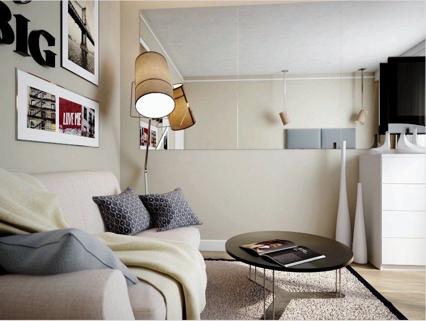 A minimalista stílusú belső teret a legelőnyösebb a kis lakásokban