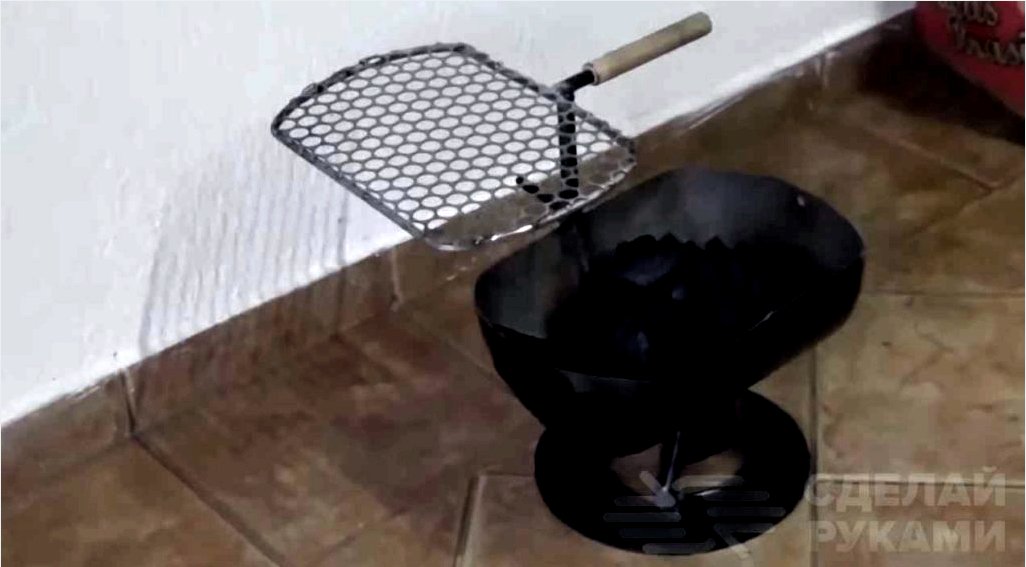 Mini grill egy nyári rezidencia egy régi henger