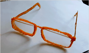 A szemüvegsablon használatával 3D tollakhoz rajzoljon egy sablont