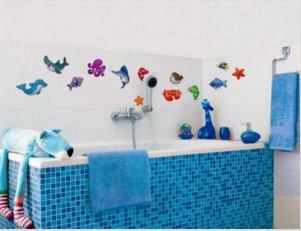 A fürdőszobát dekoratív matricákkal díszítjük - Ötletek: Áttekintés a belső terekben
