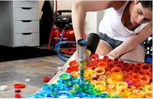 Csináld magad mozaik sapkák műanyag palackokból: Lépésről lépésre és Ötletek