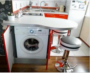 Kis konyha mosógéppel