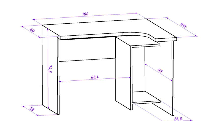 Csináld magad számítógépes asztal a loggián: rajzok, fotók