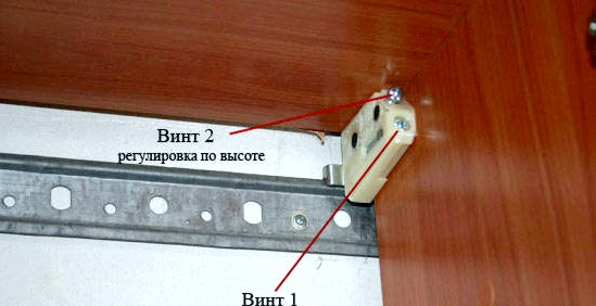 Szekrény felakasztása a falra: állítható felfüggesztés és sín felszerelése, a szekrény rögzítése gipszkarton falra