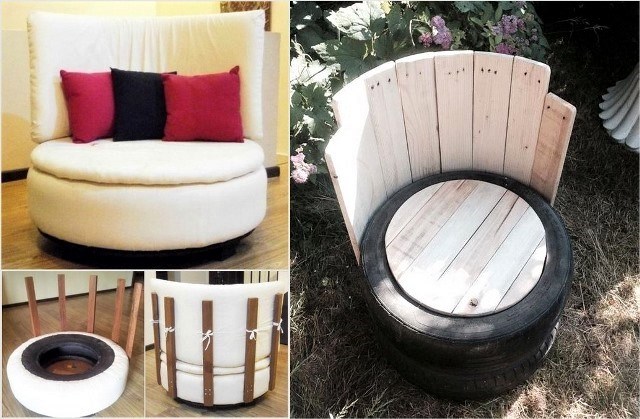 Barkács-kerti bútor gumiabroncsokból: jó ötletek és lépésről lépésre példák