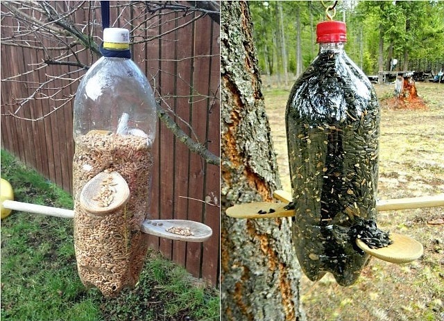 Hogyan lehet gyorsan és egyszerűen elkészíteni egy madáretetőt műanyag palackból?