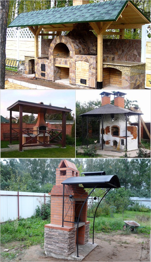 Braziers tetővel egy nyári rezidenciához: példák és barkácsolás