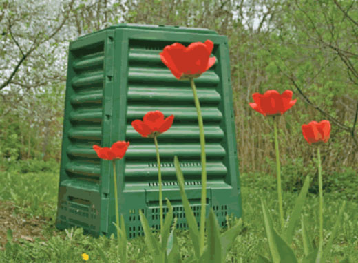 DIY kerti komposztáló az országban